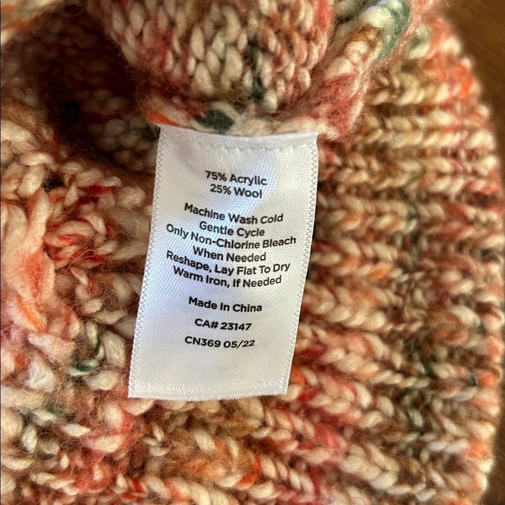 Talbots crewneck wool blend fall sweater women’s large open knit detail - Picture 5 of 7